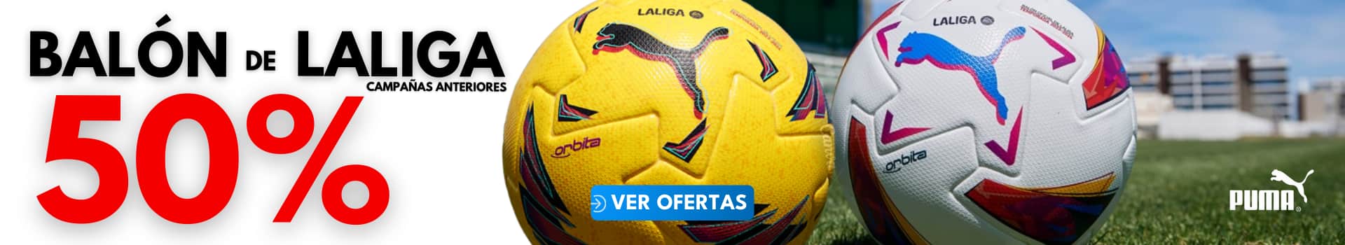 banner balón la liga al 50